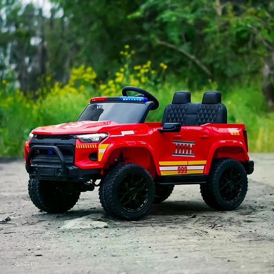 Masinuta electrica pentru 2 copii Kinderauto FirePatrol 4x200w,    24V