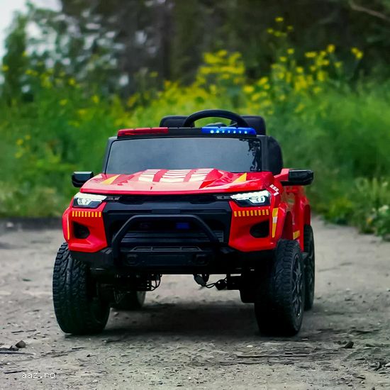 Masinuta electrica pentru 2 copii Kinderauto FirePatrol 4x200w,    24V