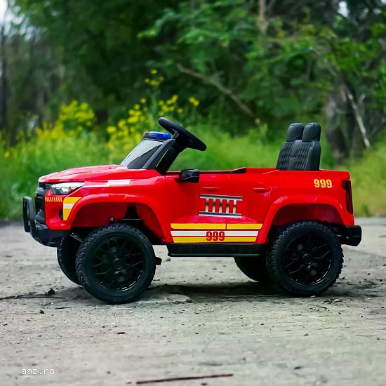 Masinuta electrica pentru 2 copii Kinderauto FirePatrol 4x200w,    24V