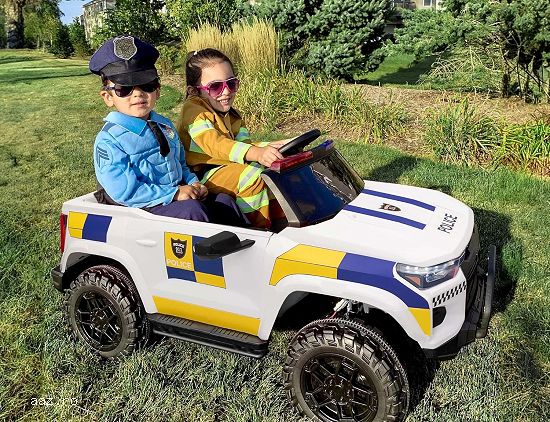 Masinuta electrica pt 2 copii Kinderauto Police Patrol 4x200w,   24V