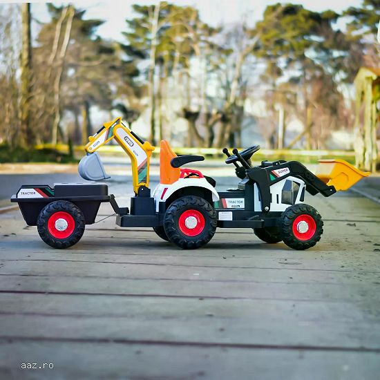 Tractoras electric pentru copii Kinderauto BJEJ1588E 2x35W,    12V Yellow