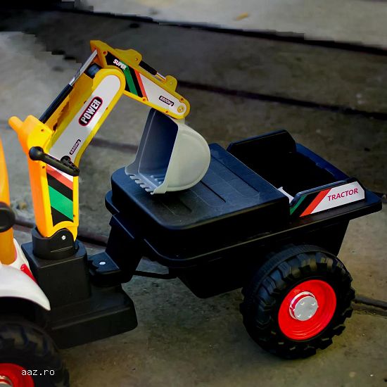 Tractoras electric pentru copii Kinderauto BJEJ1588E 2x35W,    12V Yellow