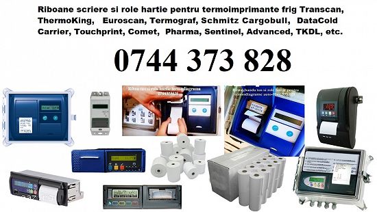 Ribon scriere si rola hartie termodiagrame frig Transcan,   ThermoKing,   Euroscan,   Comet,   Pharm