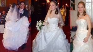 vand rochie de mireasa de la "HERVE"