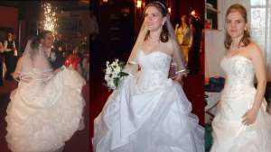 vand rochie de mireasa de la "HERVE"