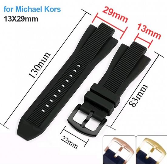 curea ceas Michael Kors,    neagra silicon.-Tel.0764.533.165.