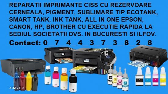 Reparatii imprimante si copiatoare cu livrare cartuse in Bucuresti si Ilfov rapid. . ! .