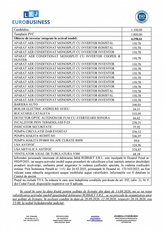 Cladire birouri si depozit situat in Loc. Garcina,    DN15D,    punct ,   ,   Porcarie”,    Jud. N