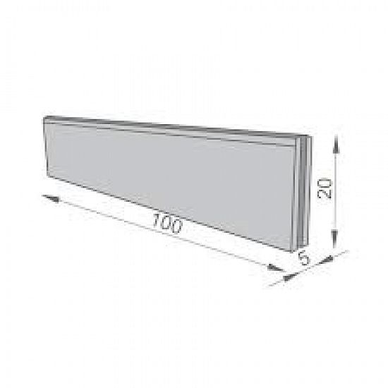 BORDURA 5CM CU NUT SI FEDER GRI 50X5X20CM 112BUC/55.99 ML/PA - Cod SYMM 303
