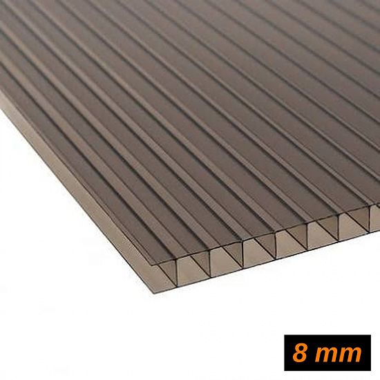 Policarbonat celular Dexan UV 8 mm bronz 6000 x 2100 mm - Cod DEXAN8B