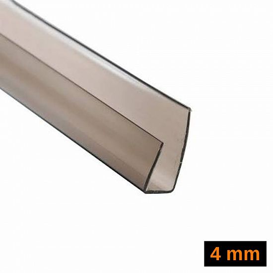 Profil U policarbonat 4 mm bronz L 2.1 m - Cod 2529