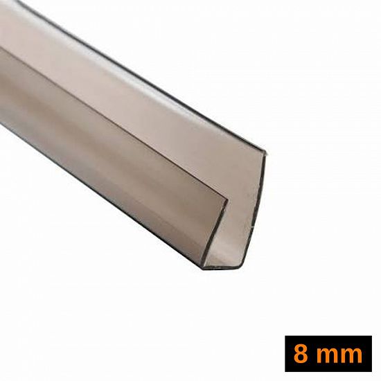 Profil U policarbonat 8 mm bronz L 2.1 m - Cod U8B