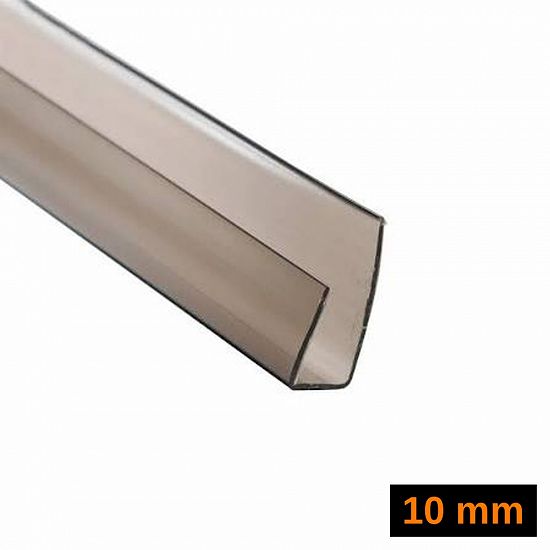 Profil U policarbonat 10 mm bronz L 2.1 m - Cod 2532