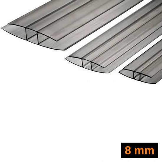 Profil H policarbonat 8 mm bronz L 6 m - Cod 2527