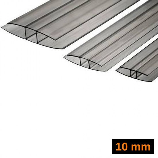 Profil H policarbonat 10 mm bronz L 6 m - Cod 2528