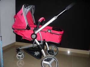 carucior 2 in 1 stare f buna roz cu negru