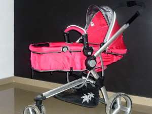 carucior 2 in 1 stare f buna roz cu negru