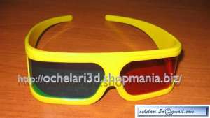 Ochelari 3D anaglyph cu rama de plastic si lentile red/cyan
