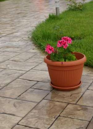 pavaj decorativ din beton amprentat