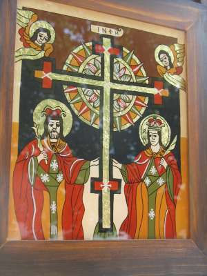 Vand icoane traditionale pe sticla