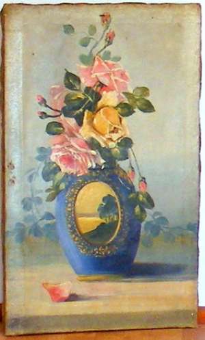 2 Tablouri florale vech ( 1930 )- de E. Panzel