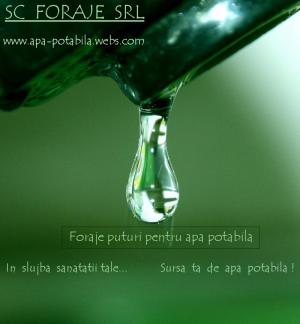 foraje puturi pentru apa potabila