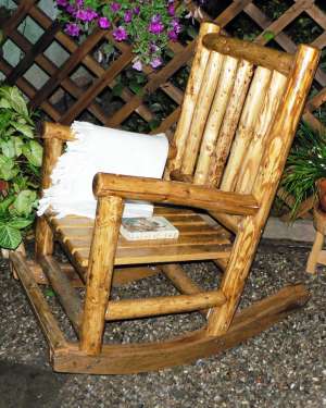 Mobilier pentru terasa si gradina Timisoara - Fotoliu rustic balansoar