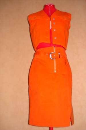 Vand costum jeans dama cK,     portocaliu