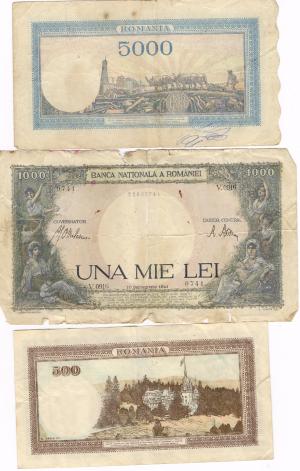 bancnote vechi din perioada 1941-1946.