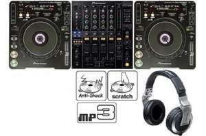 Pioneer CDJ 1000 MK3 X2 & DJM-800 Bundle With Free AKG K181 DJ Headphones+Coffin Case