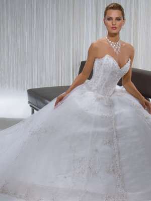 Rochie mireasa cristale swarovski DEMETRIOS model 933+voal DEMETRIOS
