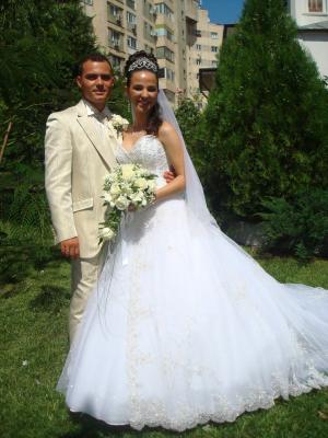 Rochie mireasa cristale swarovski DEMETRIOS model 933+voal DEMETRIOS