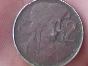 vand o moneda veche din cehoslovacia 2 koruna din 1947 foarte rara.