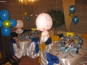 Baloane Botez,   Decoratiuni cu Baloane Botez,   Baloane Folie Botez cu Heliu,   Barza Botez