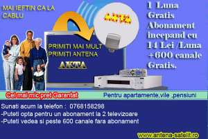 Instalari antene satelit.Service antene satelit.Montaj antene fara abonament