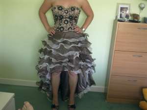 Organza beaded seqiuns rochie de seara unica