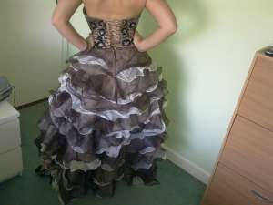 Organza beaded seqiuns rochie de seara unica