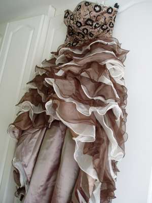 Organza beaded seqiuns rochie de seara unica