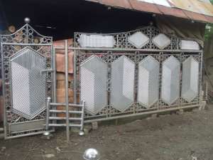 VAND DOUA POARTI PE ROLE DIN INOX SI PANOURI PT. GARD DIN INOX