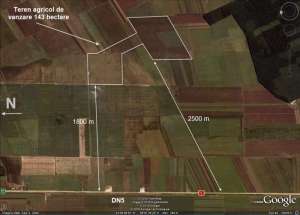 Teren agricol 143 hectare in zona DN5
