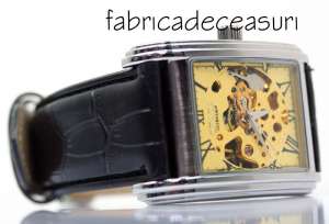 SLAVA SKELETON AUTOMATIC (MECANISM RUSESC) DREPTUNGHIULAR