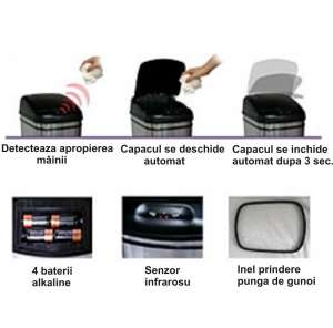 Cos de gunoi cu senzor 20L