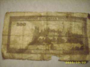 bacnota 500 lei din 1943