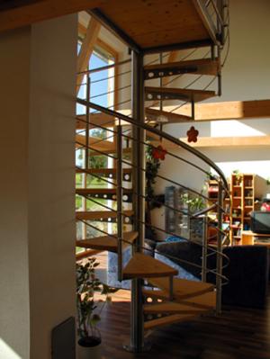 Scara interioara in spirala din otel inox