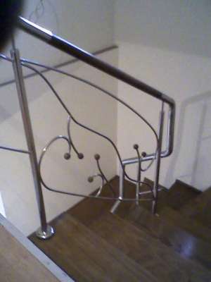 Balustrade inox cu insertie de lemn