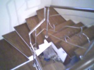 Balustrade inox cu insertie de lemn