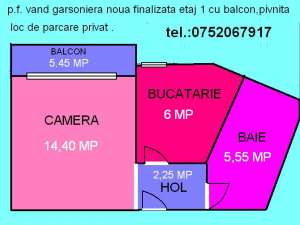 VAND GARSONIERA NOUA ETAJ1 SUPREFATA 40 MP 24000 EURO