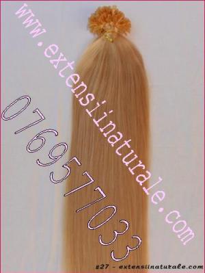 Extensii din par. natural cu cheratina 2 ron buc