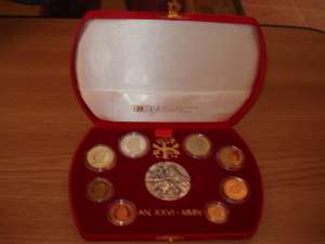 Vand monede euro emisie Vatican 2004