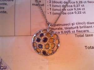 pandativ aur alb cu diamante si safire